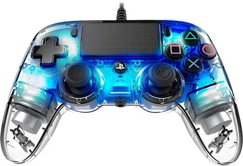 Nacon Wired Compact Controller PS4 - átlátszó kék