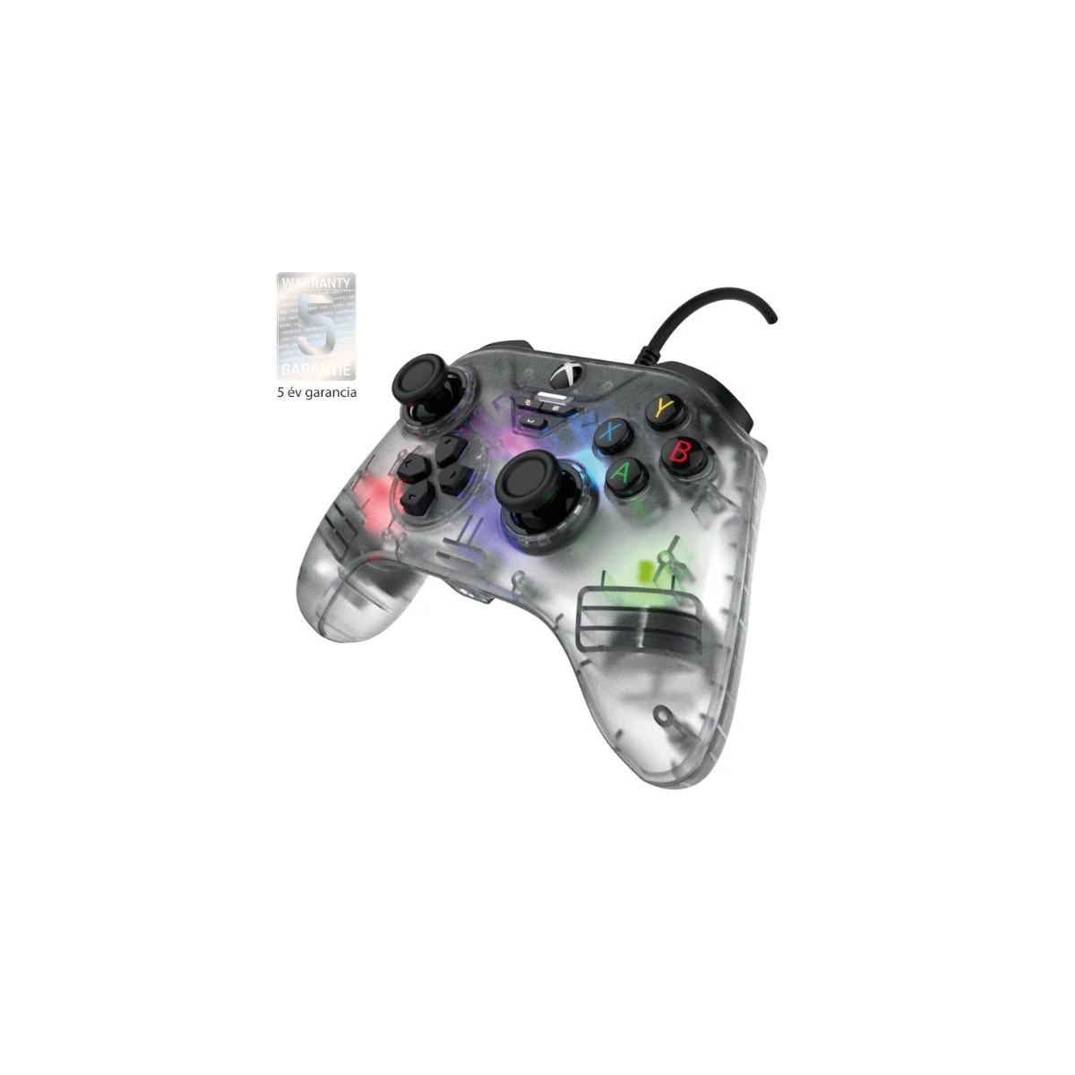 Snakebyte Xbox Series X GamePad RGB X - vezetékes kontroller (SB922350) átlátszó
